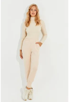 Kadın Vanilya Skuba Cepli Eşofman Altı MİW77