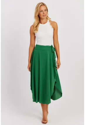 Kadın Yeşil Asimetrik Etek LV176