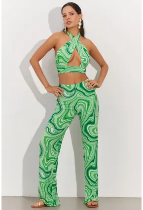 Kadın Yeşil Crop Takım LPP1215