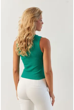 Kadın Yeşil Patlı Kaşkorse Bluz MK02