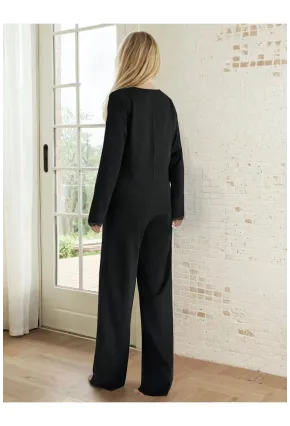 Dantel Detay Premium Siyah Suprem Pijama