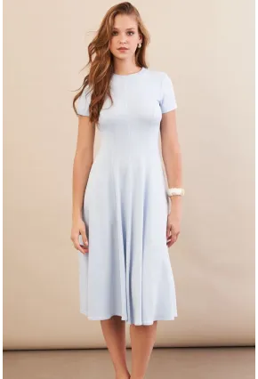 Kadın Bebe Mavi Midi Çan Elbise DMR461