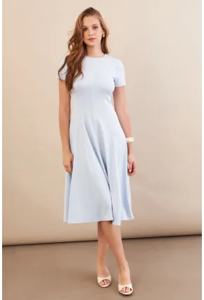 Kadın Bebe Mavi Midi Çan Elbise DMR461