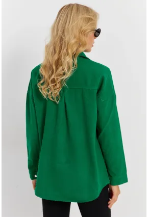 Kadın Benetton-Yeşil Denim Ceket İS1079