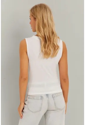 Kadın Beyaz Büzgülü Bluz YZ625