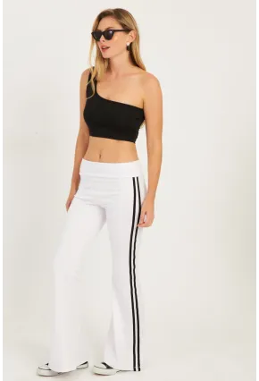 Kadın Beyaz İspanyol Paça Eşofman Altı SF2542