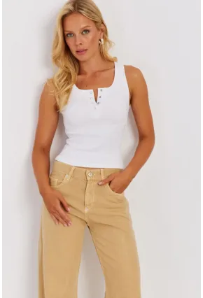 Kadın Beyaz-Kırmızı Patlı Kaşkorse Bluz MK06