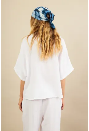 Kadın Beyaz Müslin Gömlek BTY101