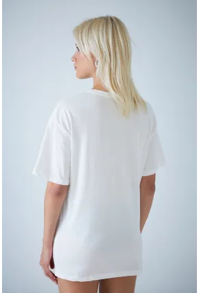 Kadın Beyaz Pinterest T-Shirt RAİ011