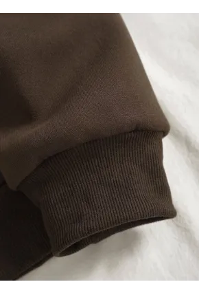 Kadın Brooklyn Retro Kolej Sweatshirt Kahverengi