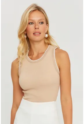 Kadın Camel Biyeli Kaşkorse Bluz AYD318