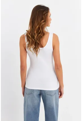 Kadın Ekru Düğmeli Atlet RSP634