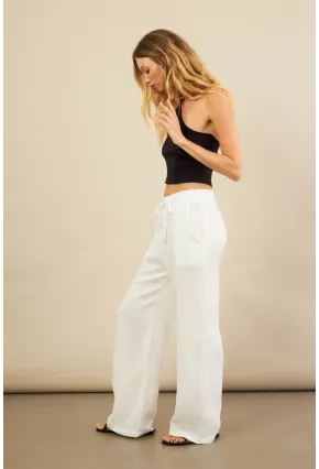 Kadın Ekru Müslin Pantolon FRO1004