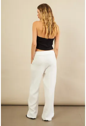 Kadın Ekru Müslin Pantolon FRO1004