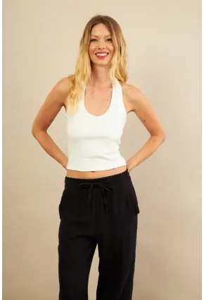 Kadın Ekru Sırtı Açık Bluz LPP1244-90