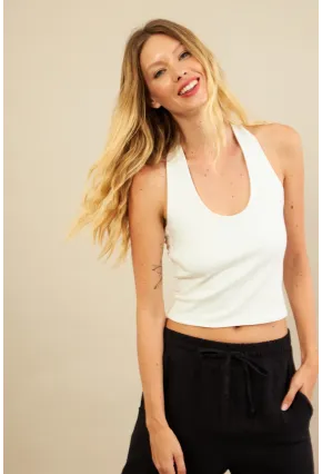 Kadın Ekru Sırtı Açık Bluz LPP1244-90
