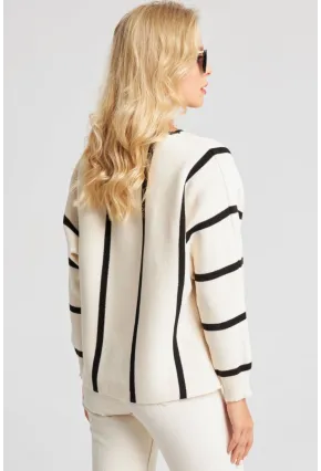 Kadın Ekru Yarasa Kol Triko Kazak YZ522