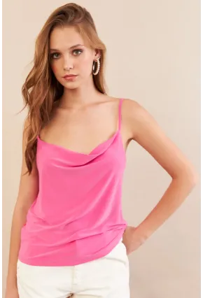 Kadın Fuşya Degaje Yaka Bluz LPP1286-90