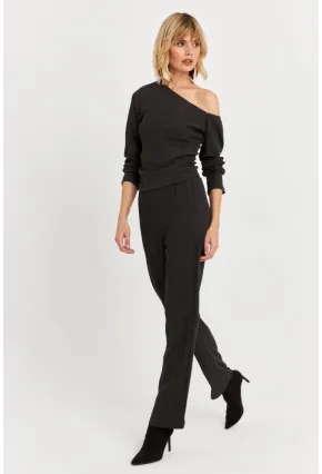 Kadın Haki Asimetrik Yaka Alt Üst Takım KED7151