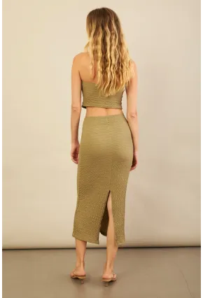 Kadın Haki Straplez Alt Üst Bubble Takım FLU340