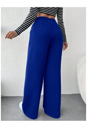 Kadın İki İplik Şardonlu Eşofman Altı Saks