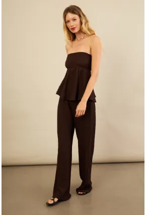 Kadın Kahverengi Bubble Alt Üst Takım FLU337