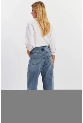 Kadın Mavi Baggy Pantolon AUR2