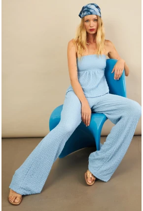 Kadın Mavi Bubble Alt Üst Takım FLU337