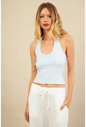 Kadın Mavi Sırtı Açık Bluz LPP1244-90