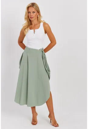 Kadın Mint Asimetrik Etek LV176