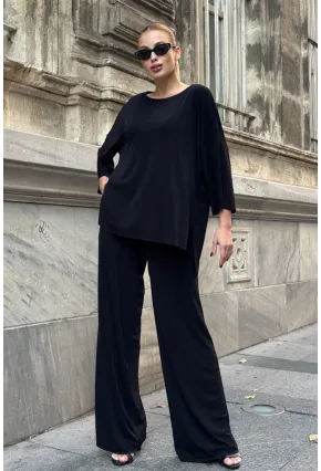 Kadın Modal Kumaş Bluz Pantalon Alt Üst Takım