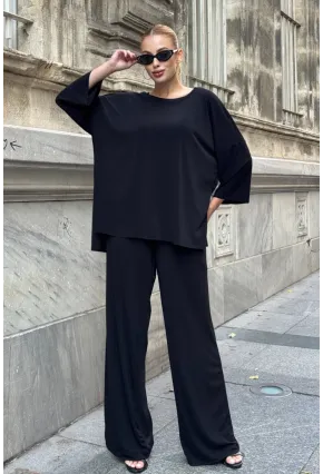 Kadın Modal Kumaş Bluz Pantalon Alt Üst Takım