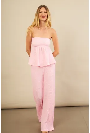 Kadın Pembe Bubble Alt Üst Takım FLU337