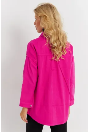 Kadın Pembe Denim Ceket İS1079