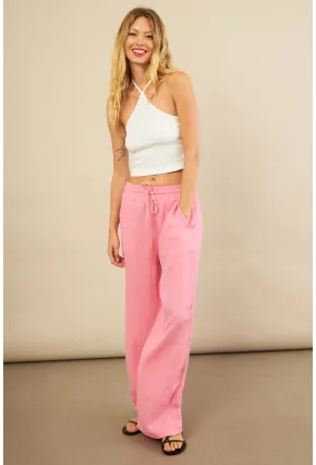 Kadın Pembe Müslin Pantolon FRO1004