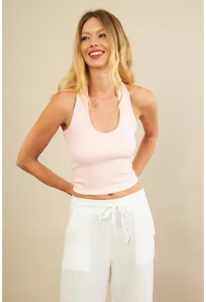 Kadın Pembe Sırtı Açık Bluz LPP1244-90