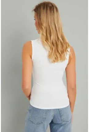 Kadın Pencereli Bluz Beyaz AYD275