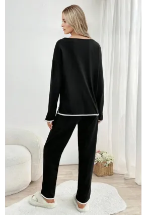 Kadın Relax Fit Süprem Pijama Takım Siyah