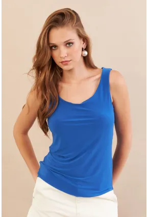 Kadın Saks Basic Bluz LPP1241-90