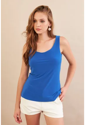 Kadın Saks Basic Bluz LPP1241-90