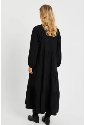 Kadın Salaş Midi Elbise Siyah Q982