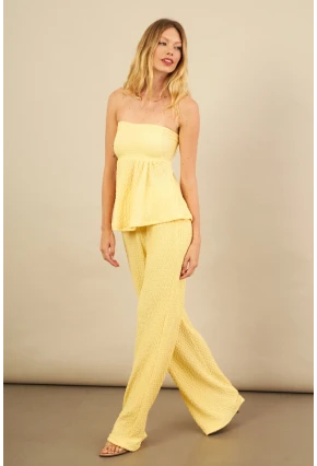 Kadın Sarı Bubble Alt Üst Takım FLU337