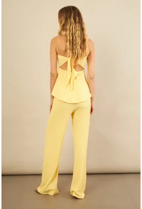 Kadın Sarı Bubble Alt Üst Takım FLU337