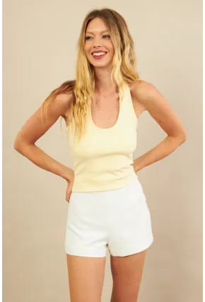 Kadın Sarı Sırtı Açık Bluz LPP1244-90