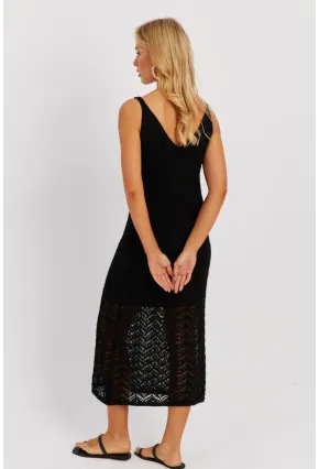 Kadın Siyah Askılı Astarlı Elbise YZ629