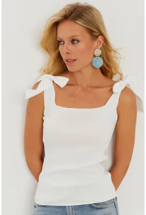 Kadın Siyah-Beyaz İkili Triko Bluz YV271