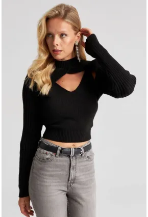 Kadın Siyah Bolerolu Triko Takım YZ524