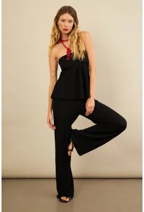 Kadın Siyah Bubble Alt Üst Takım FLU337