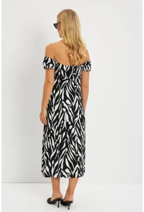 Kadın Siyah Bürümcük Büzgülü Midi Elbise DY105