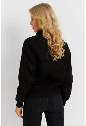 Kadın Siyah-Camel Denim Ceket İS3905-9